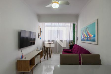 Sala de apartamento para alugar com 1 quarto, 40m² em Guilhermina, Praia Grande