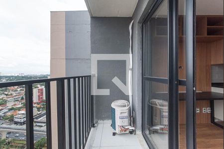 Varanda da Sala/cozinha de apartamento para alugar com 1 quarto, 38m² em Campo Belo, São Paulo