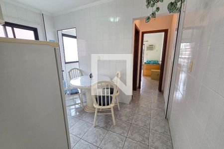 Cozinha de apartamento para alugar com 1 quarto, 50m² em Boqueirão, Praia Grande