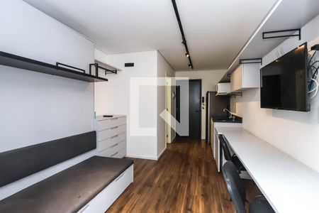 Quarto/Sala e Cozinha de kitnet/studio para alugar com 1 quarto, 26m² em Vila Mariana, São Paulo