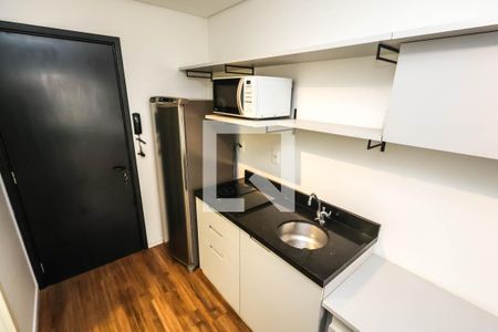 Quarto/Sala e Cozinha de kitnet/studio para alugar com 1 quarto, 26m² em Vila Mariana, São Paulo