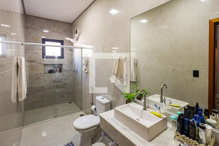 Banheiro da Suíte 1 de casa de condomínio para alugar com 3 quartos, 183m² em Parque São Lourenço, Indaiatuba