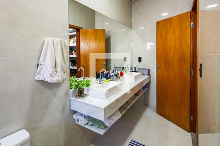 Banheiro da Suíte 1 de casa de condomínio para alugar com 3 quartos, 183m² em Parque São Lourenço, Indaiatuba
