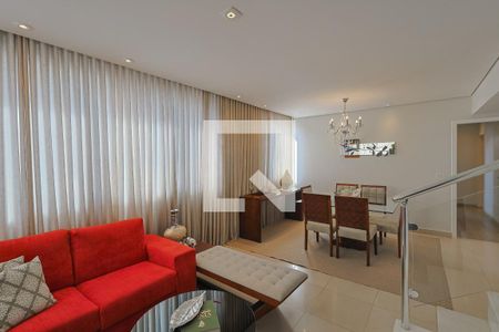 Sala  de apartamento à venda com 3 quartos, 210m² em Carmo, Belo Horizonte
