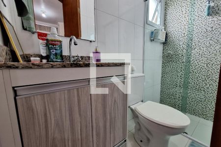 Banheiro da Suíte de apartamento à venda com 2 quartos, 58m² em Utinga, Santo André