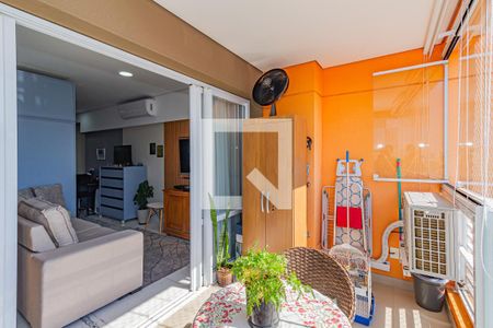 Varanda da Sala de kitnet/studio à venda com 1 quarto, 50m² em Campo Belo, São Paulo