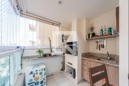 Varanda Gourmet de apartamento à venda com 3 quartos, 130m² em Jardim Bela Vista, Santo André