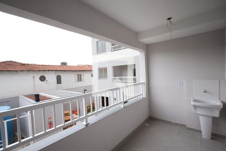 Varanda da Sala e área de serviço  de apartamento para alugar com 2 quartos, 30m² em Campo Grande, São Paulo