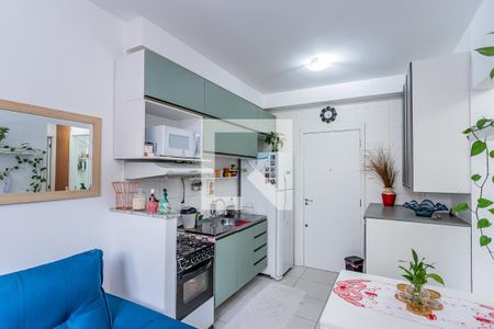 Sala, cozinha e área de serviço de apartamento para alugar com 2 quartos, 34m² em Jardim Iris, São Paulo