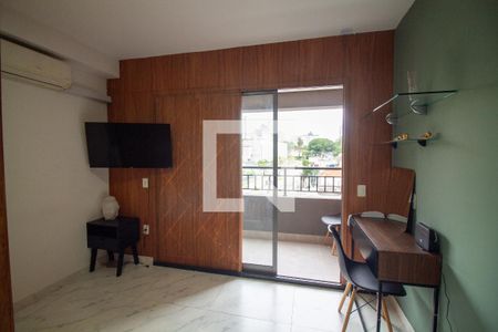 Sala / Quarto - Studio de kitnet/studio à venda com 1 quarto, 27m² em Santo Amaro, São Paulo