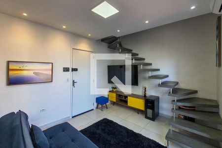 Sala de apartamento para alugar com 1 quarto, 44m² em Cidade Ocian, Praia Grande