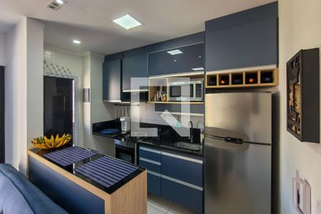 Cozinha  de apartamento para alugar com 1 quarto, 44m² em Cidade Ocian, Praia Grande