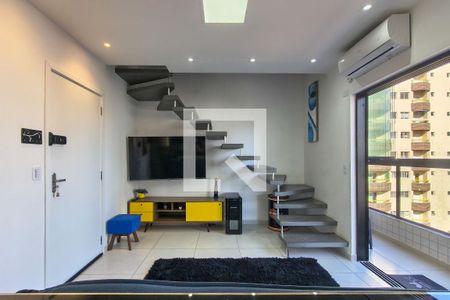 Sala de apartamento para alugar com 1 quarto, 44m² em Cidade Ocian, Praia Grande