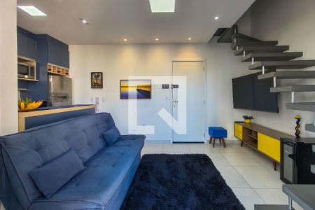 Sala de apartamento para alugar com 1 quarto, 44m² em Cidade Ocian, Praia Grande