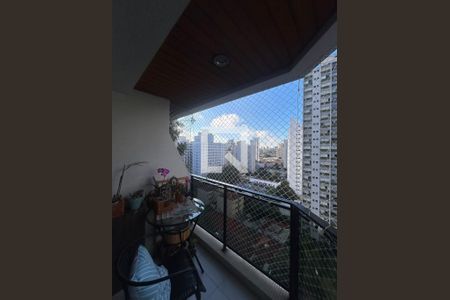 Varanda da Sala de apartamento à venda com 1 quarto, 49m² em Campo Belo, São Paulo