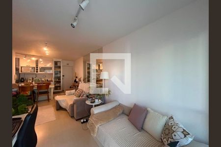 Sala de estar de apartamento à venda com 1 quarto, 49m² em Campo Belo, São Paulo