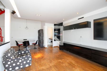 Sala de Estar e Jantar de apartamento para alugar com 1 quarto, 76m² em Alto de Pinheiros, São Paulo