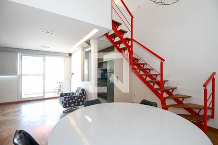 Sala de Estar e Jantar de apartamento para alugar com 1 quarto, 76m² em Alto de Pinheiros, São Paulo