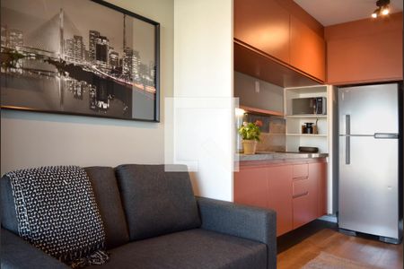 Sala/Cozinha Integrados de apartamento para alugar com 1 quarto, 29m² em Pinheiros, São Paulo