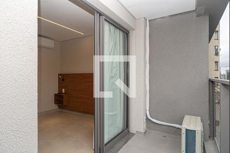 Varanda do Studio de kitnet/studio para alugar com 1 quarto, 25m² em Santo Amaro, São Paulo