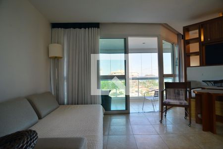 Sala de apartamento para alugar com 1 quarto, 58m² em Barra da Tijuca, Rio de Janeiro
