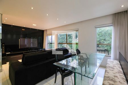 Sala de apartamento para alugar com 1 quarto, 79m² em Panamby, São Paulo