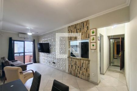 Sala de apartamento para alugar com 2 quartos, 67m² em Guilhermina, Praia Grande