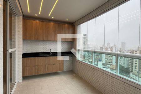 Varanda gourmet de apartamento para alugar com 2 quartos, 84m² em Ponta da Praia, Santos