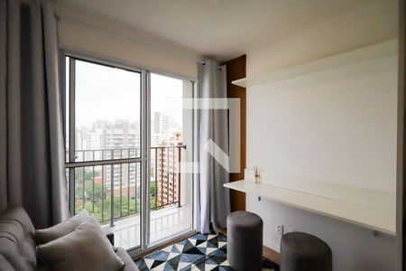 Sala de apartamento para alugar com 1 quarto, 27m² em Campo Belo, São Paulo