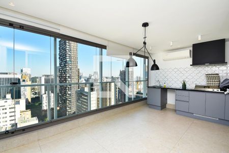 varanda sala 2 churrasqueira de apartamento para alugar com 2 quartos, 127m² em Jardim Paulistano, São Paulo