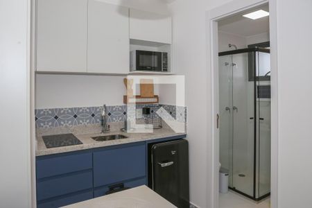 Cozinha de kitnet/studio para alugar com 1 quarto, 21m² em Perdizes, São Paulo