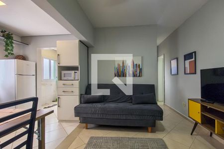 Sala de apartamento para alugar com 2 quartos, 55m² em Solemar, Praia Grande