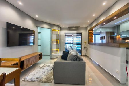Sala de apartamento para alugar com 1 quarto, 60m² em Guilhermina, Praia Grande