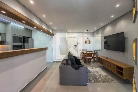 Sala de apartamento para alugar com 1 quarto, 60m² em Guilhermina, Praia Grande