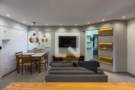 Sala de apartamento para alugar com 1 quarto, 60m² em Guilhermina, Praia Grande