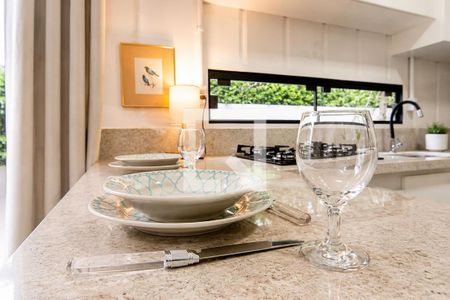 Cozinha de apartamento para alugar com 1 quarto, 40m² em Rio Tavares, Florianópolis