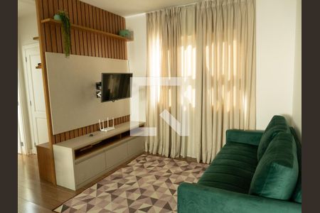 Sala de casa de condomínio para alugar com 2 quartos, 84m² em Balneário Tropical, Paulínia