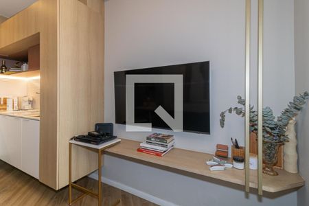 Sala de apartamento para alugar com 1 quarto, 28m² em Indianópolis, São Paulo
