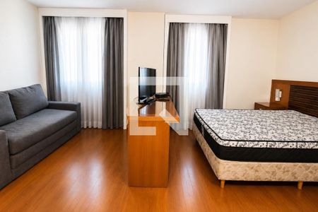 Sala - Dormitório de kitnet/studio para alugar com 1 quarto, 27m² em Jardim Paulista, São Paulo