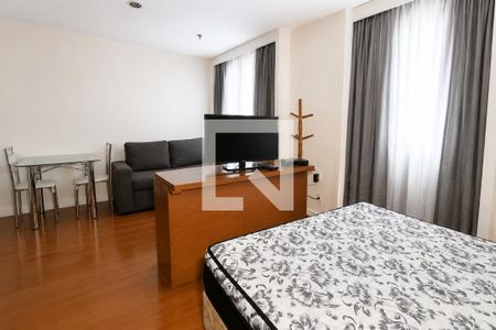 Sala - Dormitório de kitnet/studio para alugar com 1 quarto, 27m² em Jardim Paulista, São Paulo