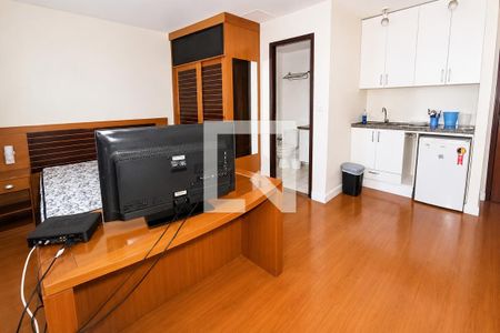 Sala - Dormitório de kitnet/studio para alugar com 1 quarto, 27m² em Jardim Paulista, São Paulo
