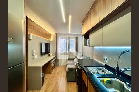 Sala/Cozinha de apartamento para alugar com 1 quarto, 24m² em Alto da Mooca, São Paulo