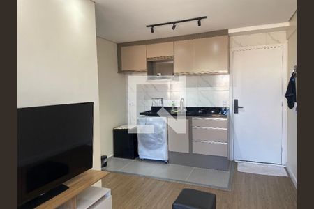 Sala / Cozinha de apartamento para alugar com 1 quarto, 26m² em Vila Sonia, São Paulo