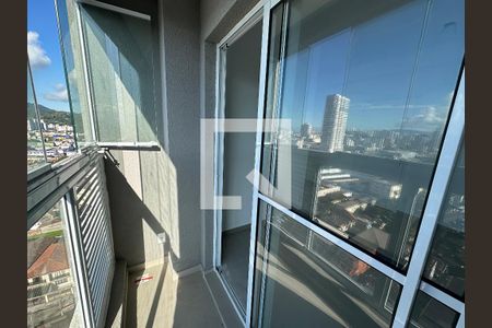 Varanda da Sala de apartamento para alugar com 2 quartos, 39m² em Catiapoã, São Vicente