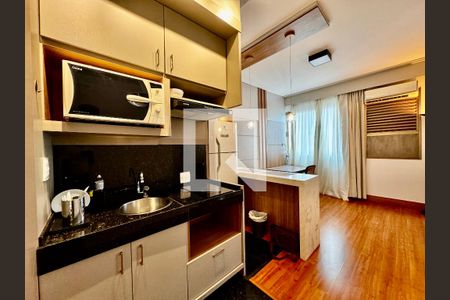 Sala/Cozinha  de apartamento para alugar com 1 quarto, 32m² em Lourdes, Belo Horizonte