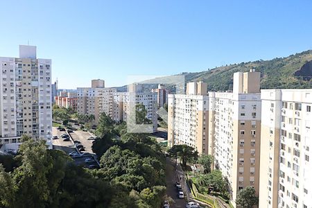 Vista da sala de apartamento à venda com 3 quartos, 67m² em Jardim Carvalho, Porto Alegre