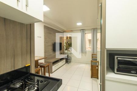 Sala/Cozinha de apartamento à venda com 1 quarto, 33m² em Centro, Curitiba