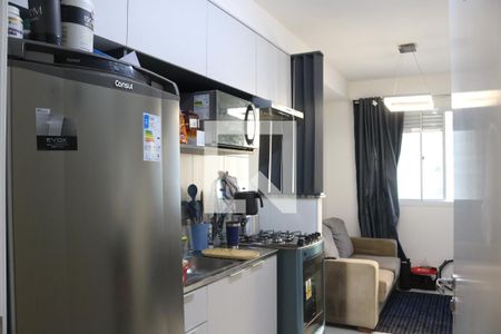 Cozinha de apartamento à venda com 1 quarto, 27m² em Barra Funda, São Paulo