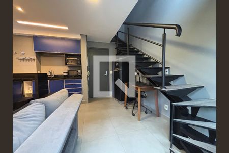 Sala/Cozinha de apartamento à venda com 1 quarto, 43m² em Vila Olímpia, São Paulo