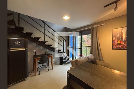 Sala/Cozinha de apartamento à venda com 1 quarto, 43m² em Vila Olímpia, São Paulo